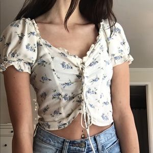 American Eagle floral crop top